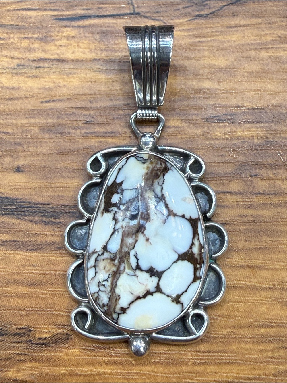 Wild Horse Magnetise Sterling Silver Navajo Pendant